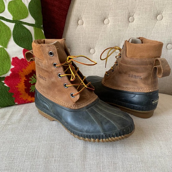 Sorel Other - Sorel Men's Tan Black Waterproof Lace-up Work Rain Farming Boots 11